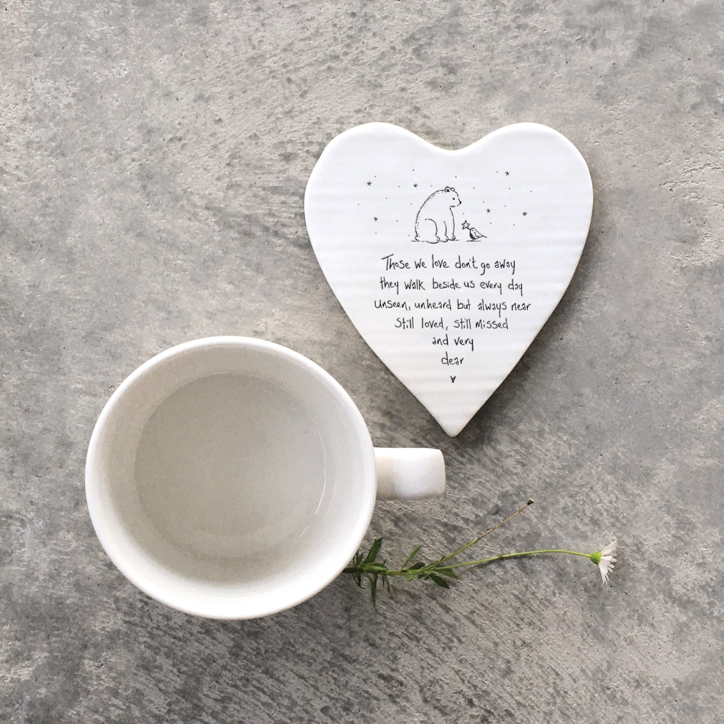 Those we Love Porcelain Heart Coaster