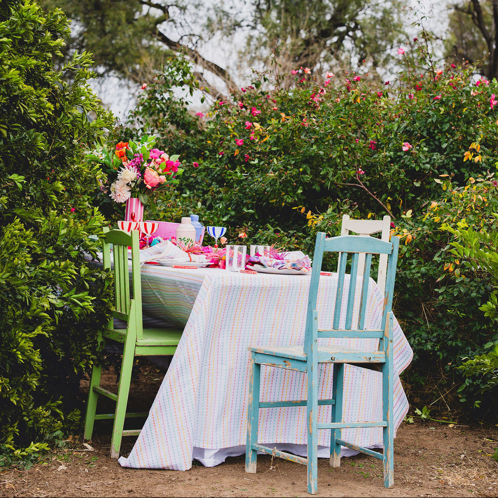 Pastel Dots Cotton Tablecloth