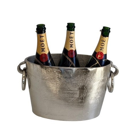 "Heritage Polo" Antiqued Nickel Oval Bucket
