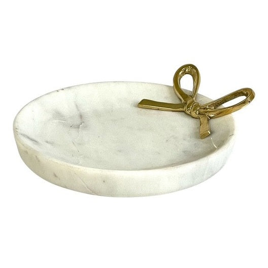 Small Marble Tray with Bow - 13cm