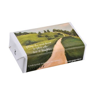 May The Road Ahead Be Filled With Love & Laughter - Carolyne Hallum Artist - Huxter Soap - Frangipani