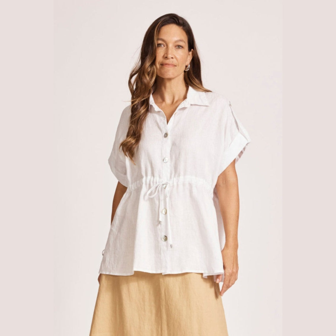 Miramar Tie Shirt White - One Size