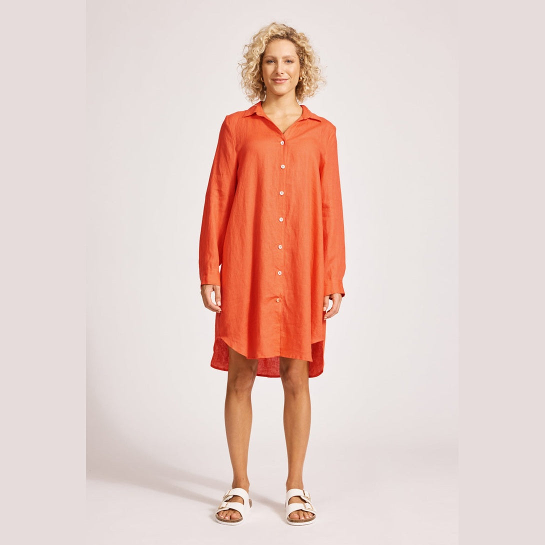 Miramar Shirt Dress - Coral