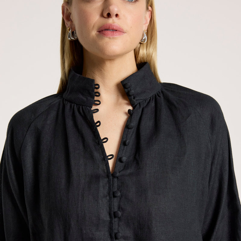 Bajau Button Shirt - Black