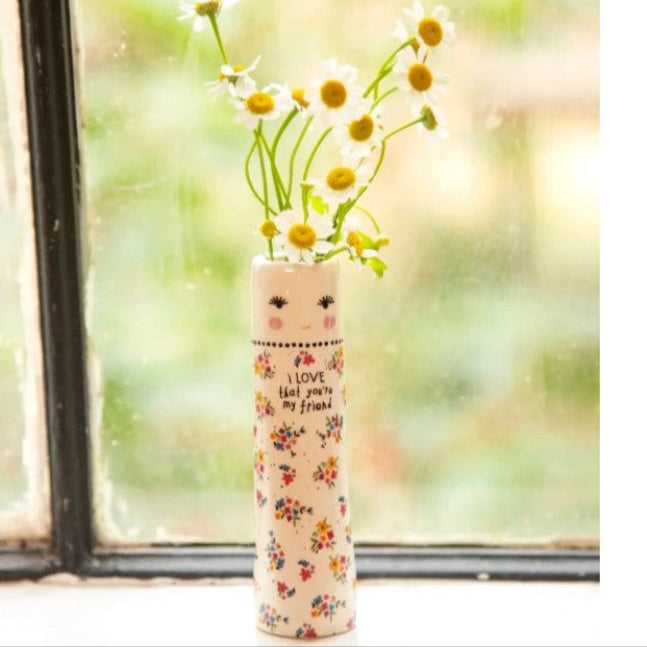 I Love That You Are My Friend Vase