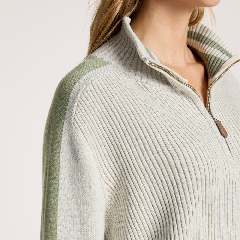 Liora Zip Jumper - Bisque/Sage