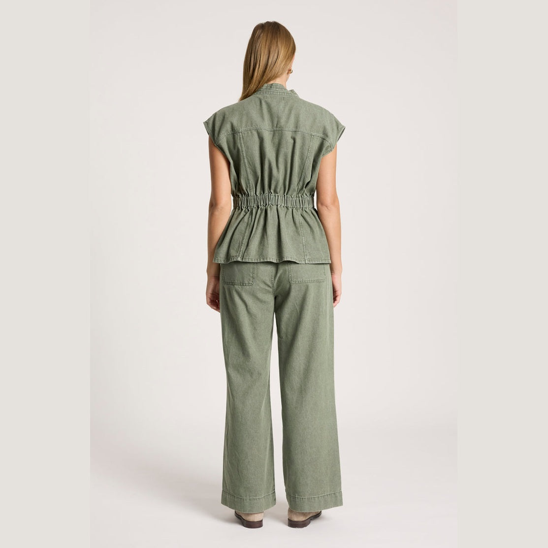 Bodhi Denim Vest - Olive