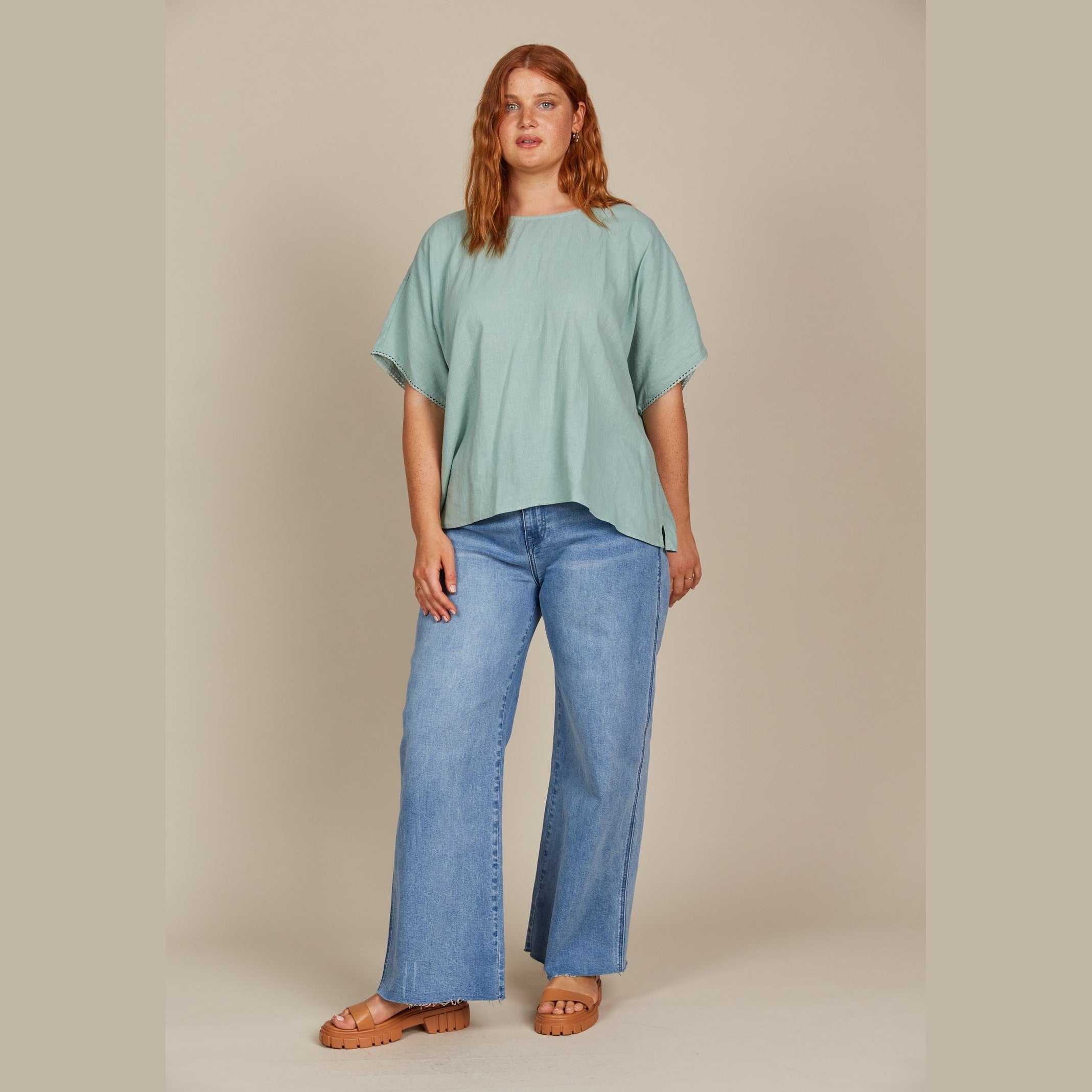 Amelie Relaxed Top - Seafoam Isle Of Mine