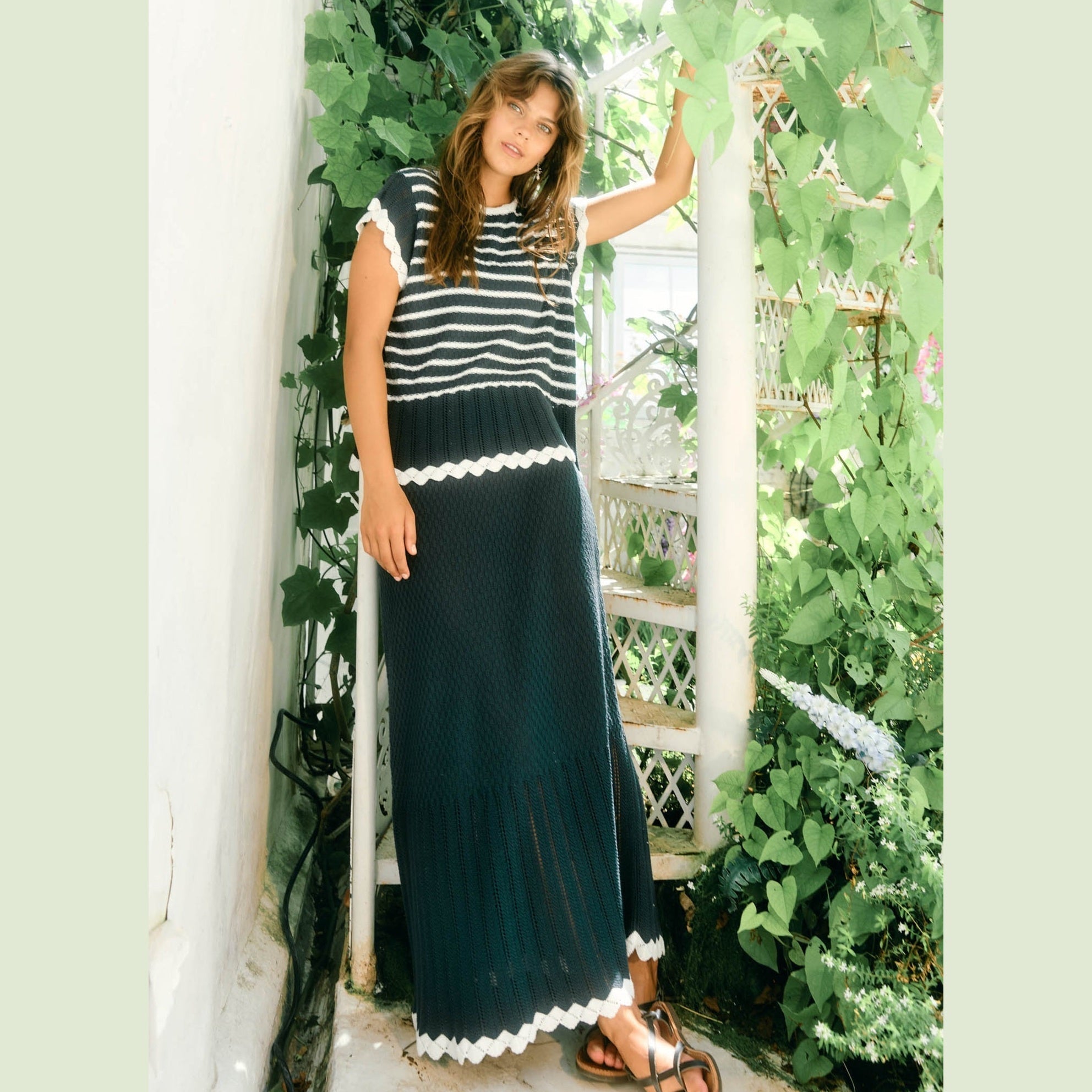 Ida Knit Skirt - Navy - Isle of Mine