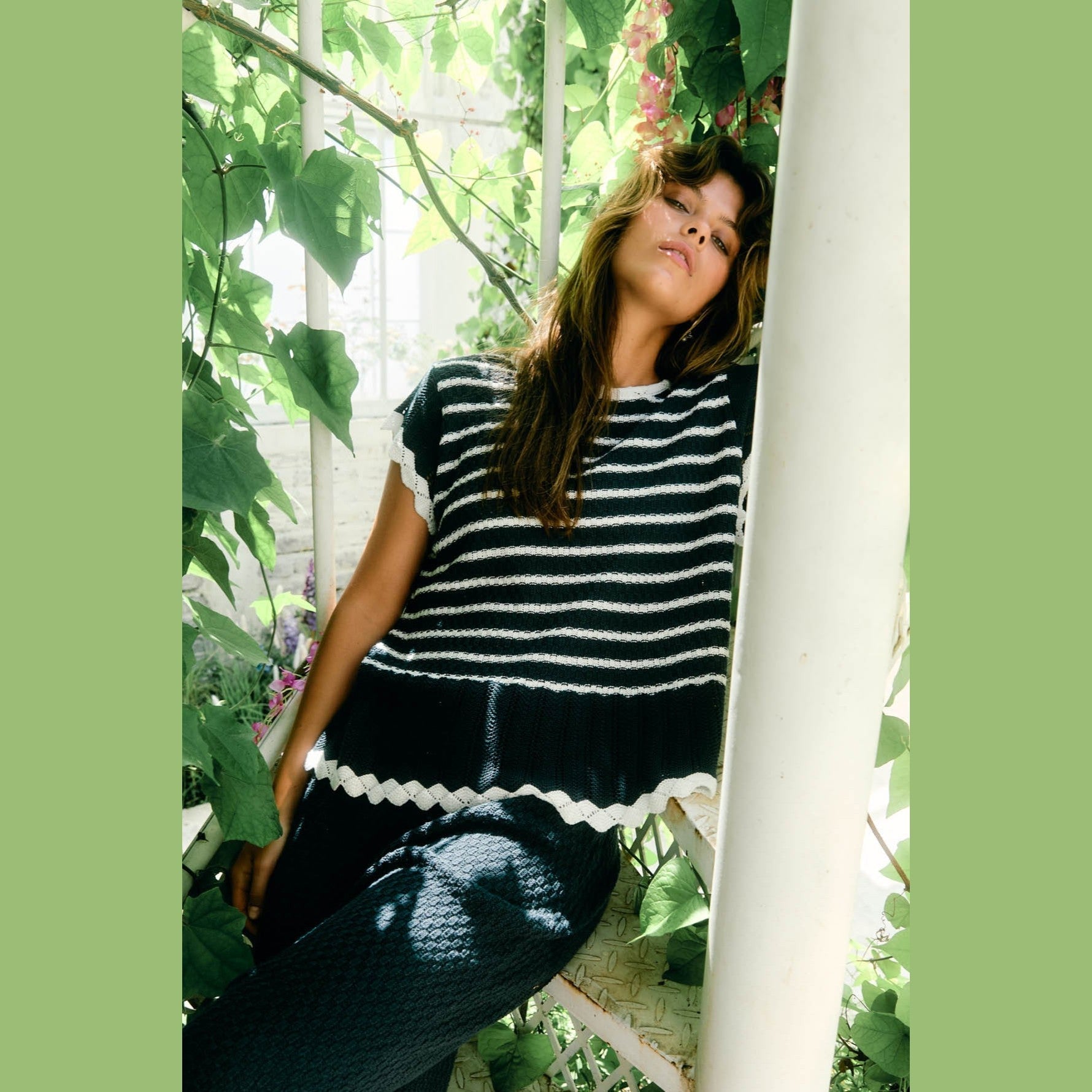 Ida Knit Top - Navy - Isle of Mine