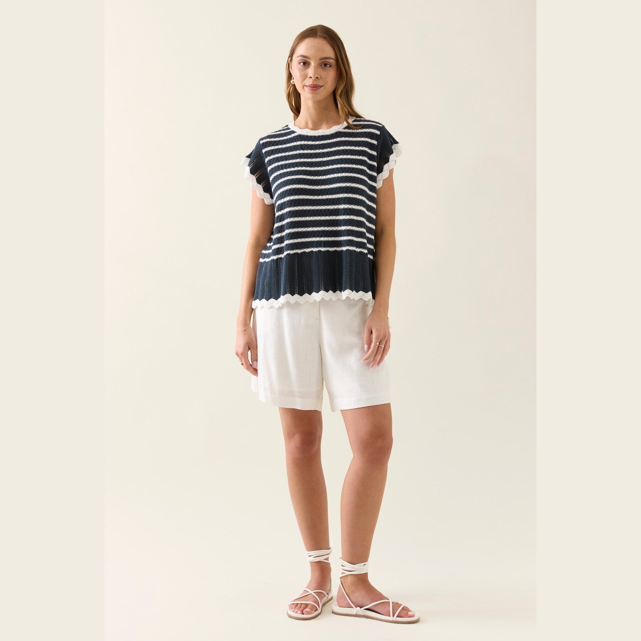 Ida Knit Top - Navy - Isle of Mine