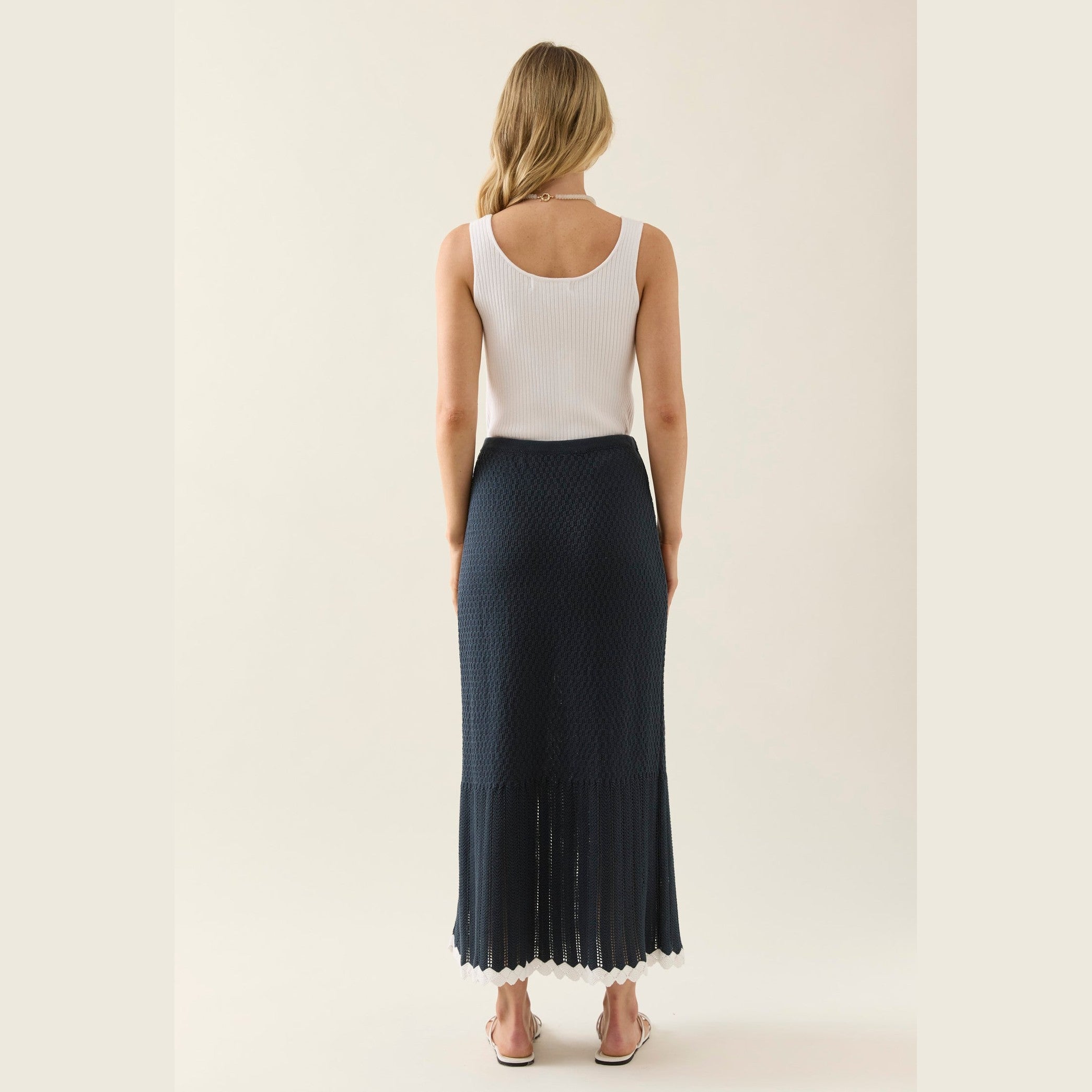 Ida Knit Skirt - Navy - Isle of Mine
