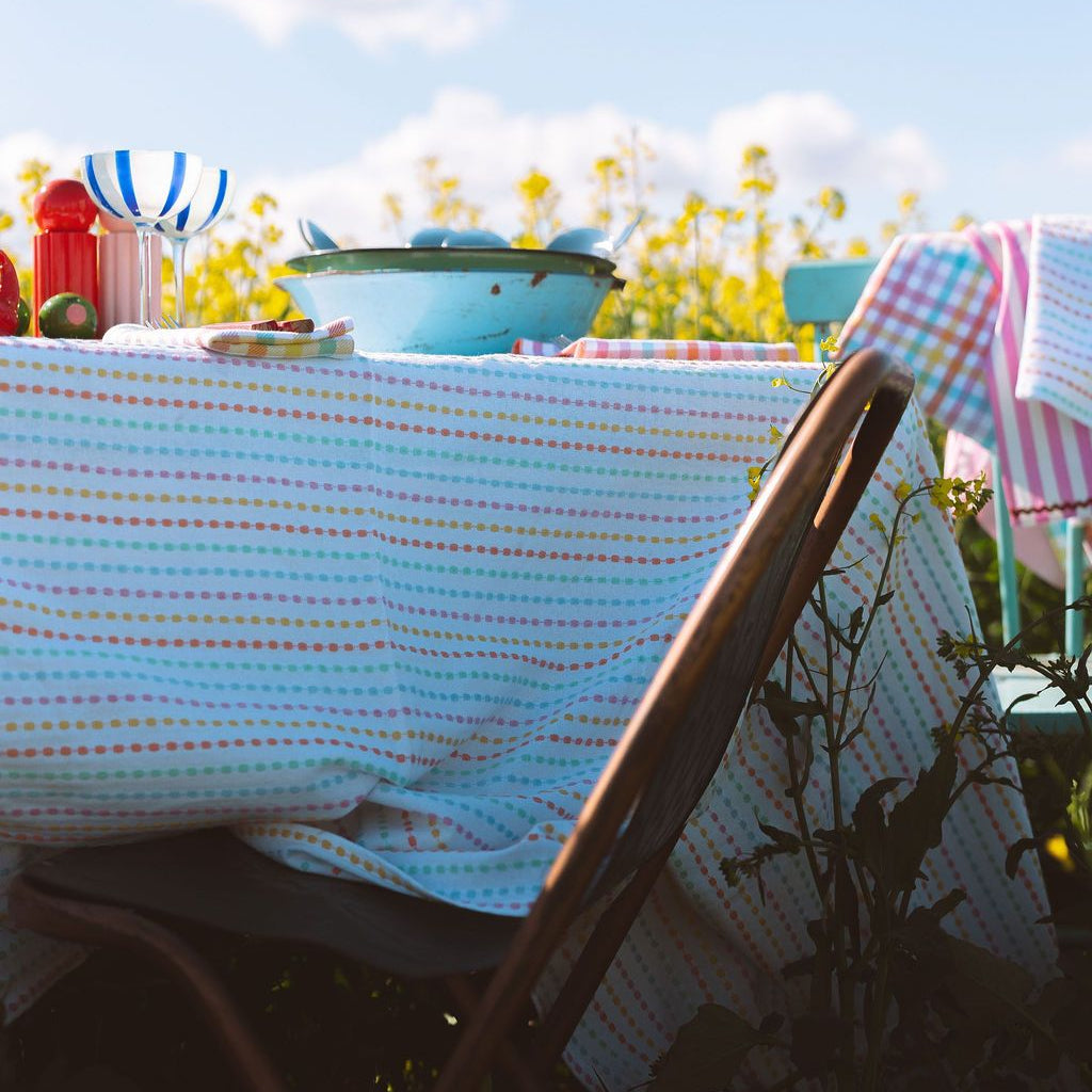 Pastel Dots Cotton Tablecloth