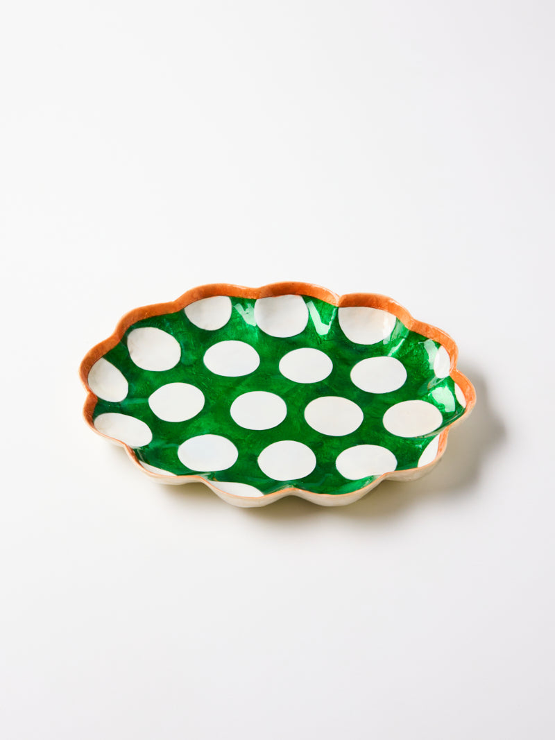 Paradis Scallop Green Tray