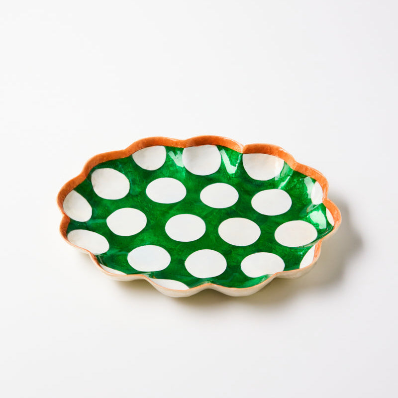 Paradis Scallop Green Tray
