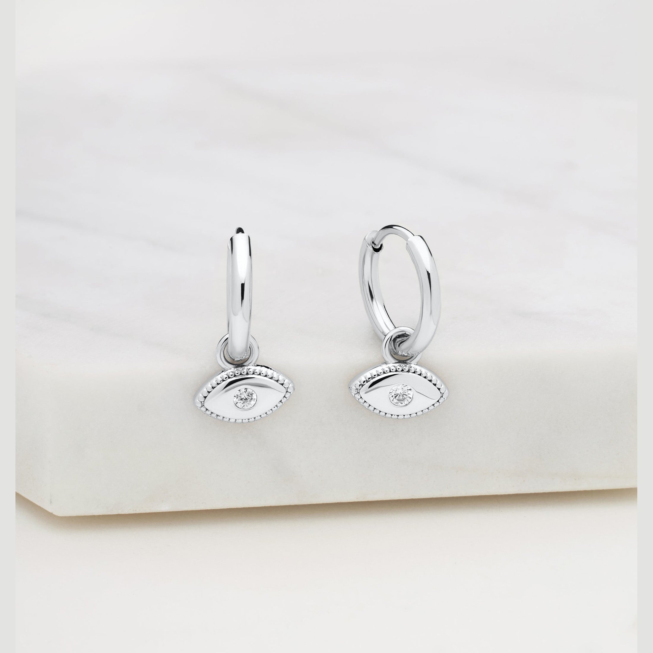 Evil Eye Earring - Silver