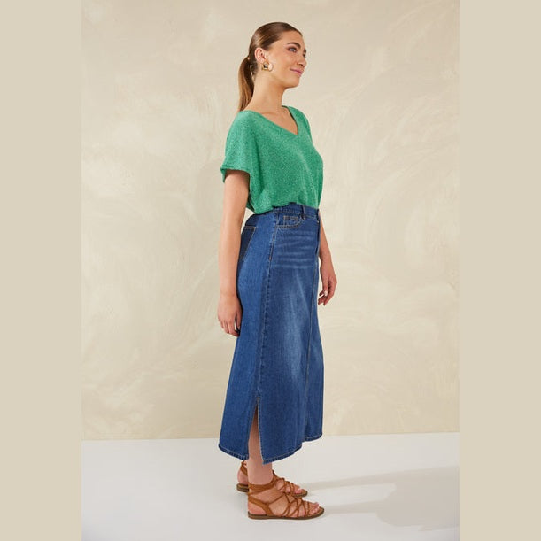 Dalton Denim Skirt - Indigo / Haven