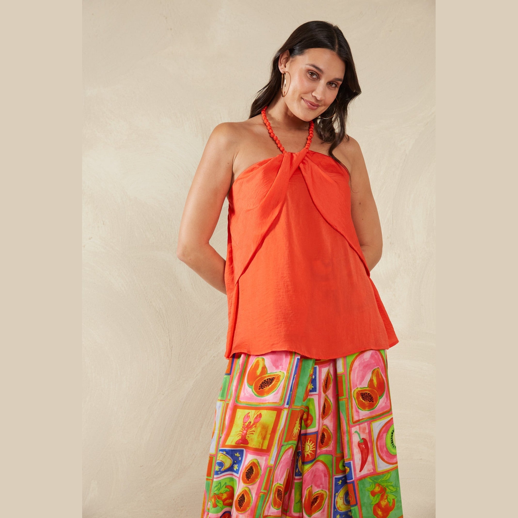 Portofino Halter Top -Aperol / Haven