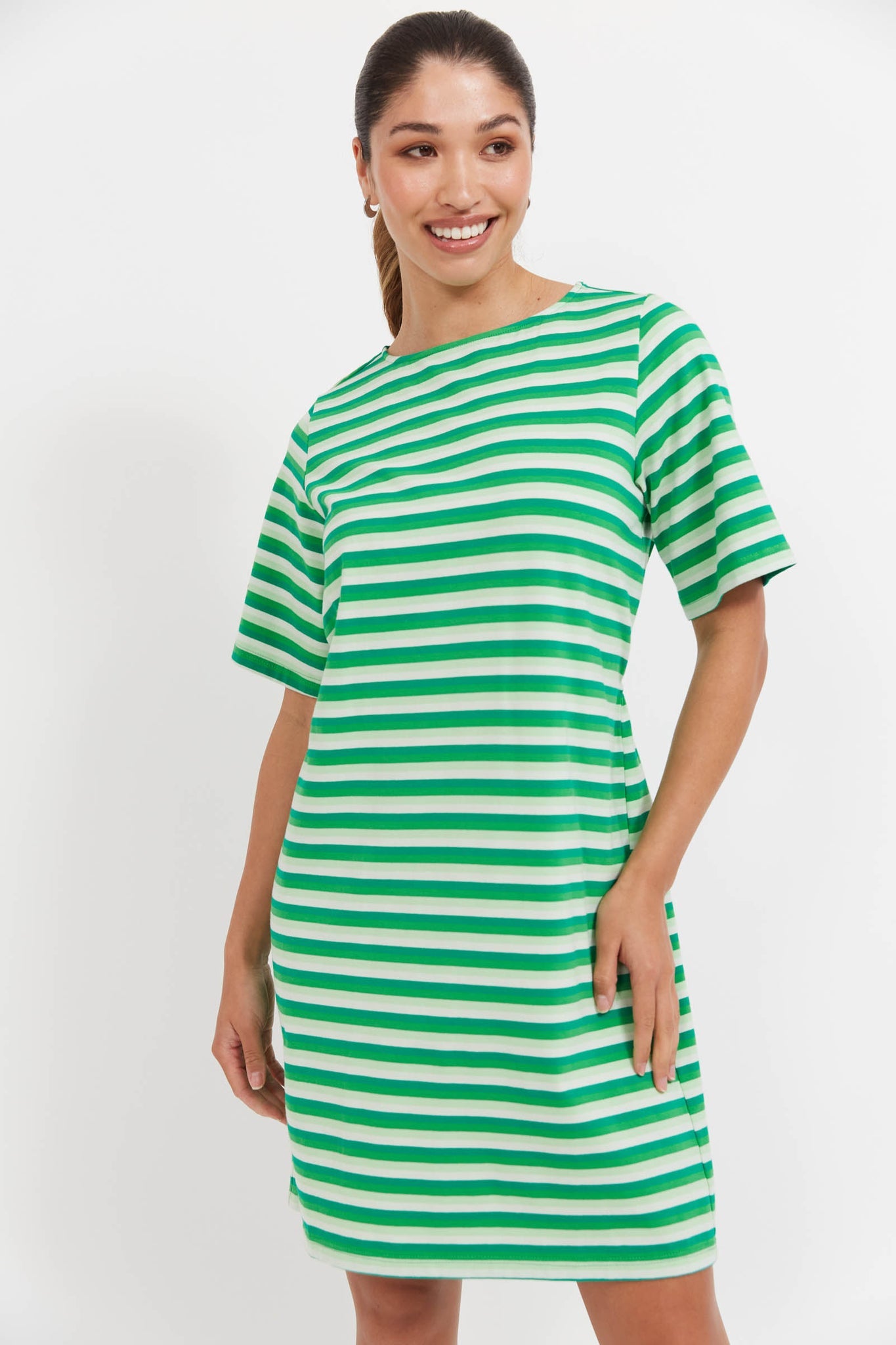 Limon Stripe T-Shirt Dress - Haven