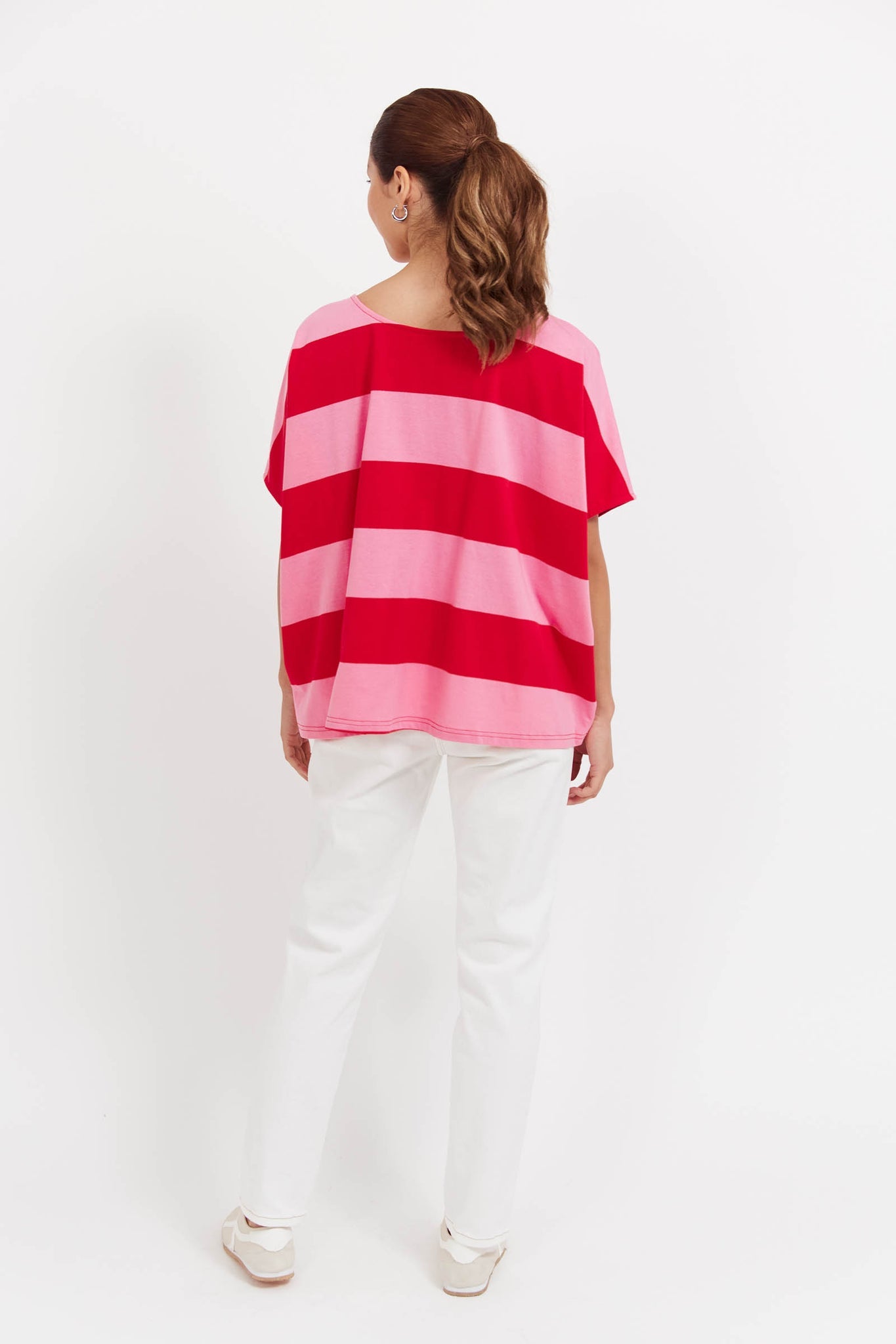 Jardin Stripe T-Shirt Garnet - Haven