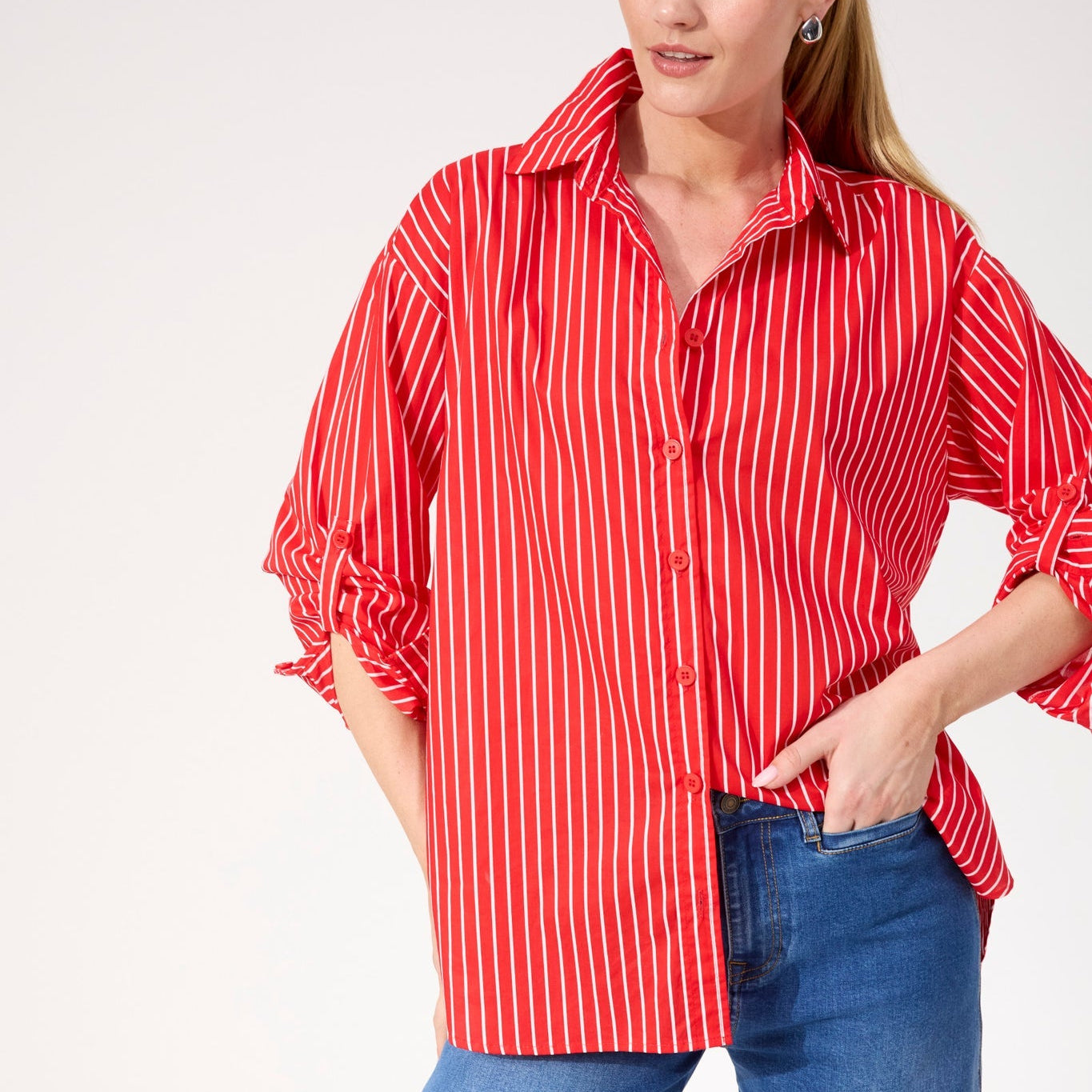 Fairbanks Stripe Shirt - Red