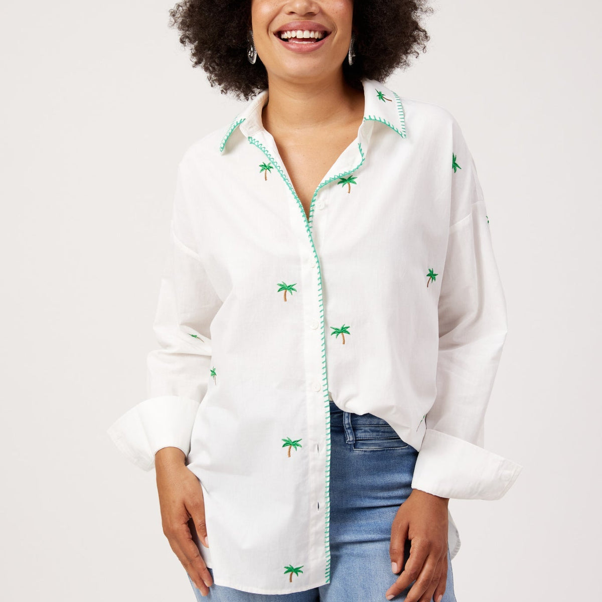 Mauritius Embroidered Shirt - White