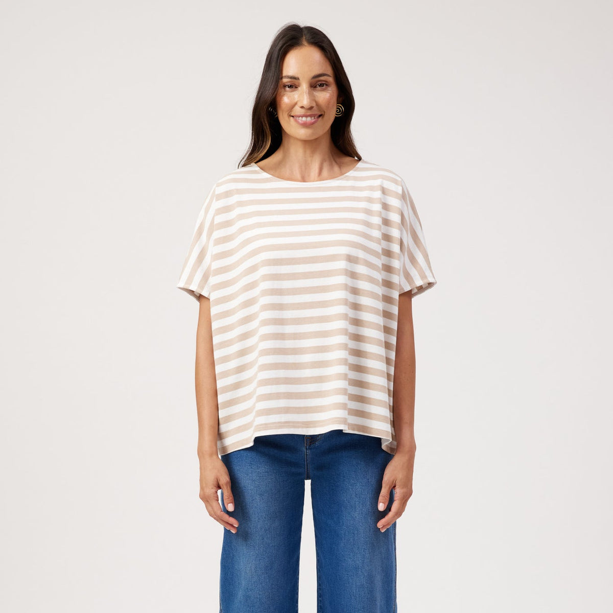 Kos Stripe T-Shirt - Sand
