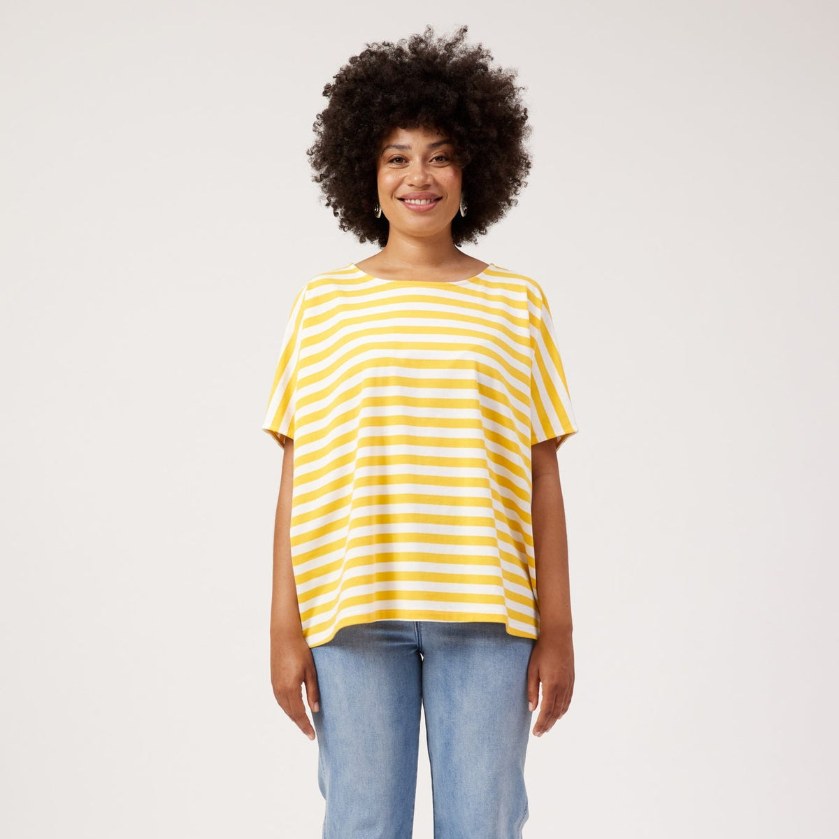 Kos Stripe T-Shirt - Yellow