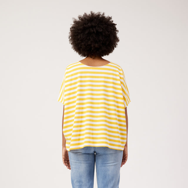 Kos Stripe T-Shirt - Yellow