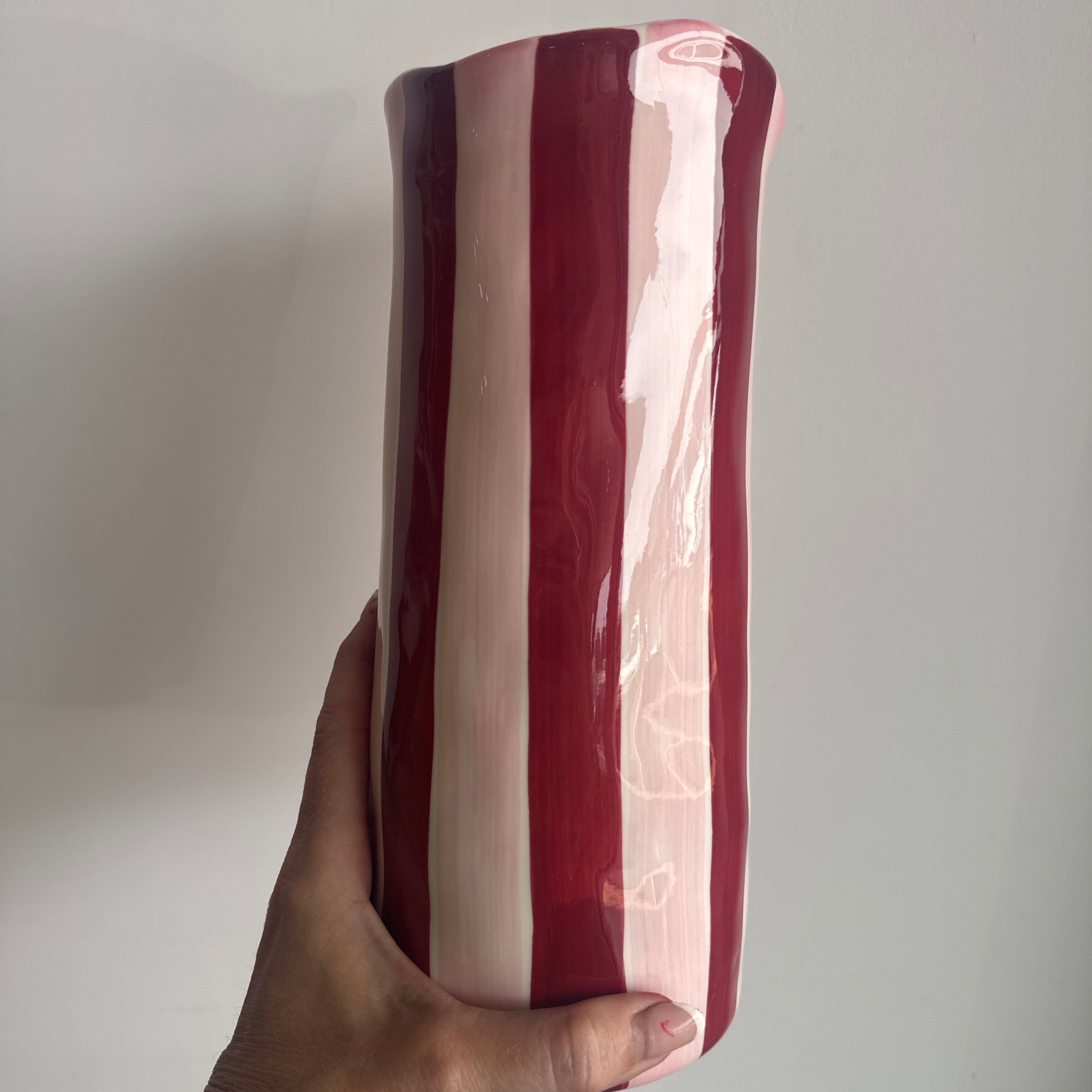 Medium Burgundy & Pink Vase - Noss & Co