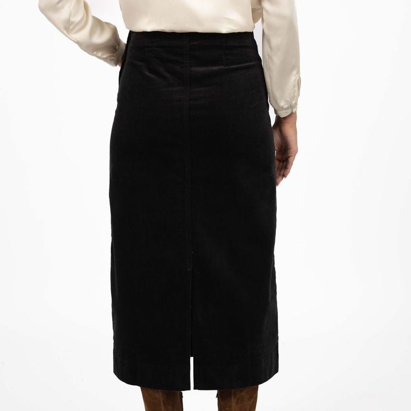Va Va Velour Skirt - Black