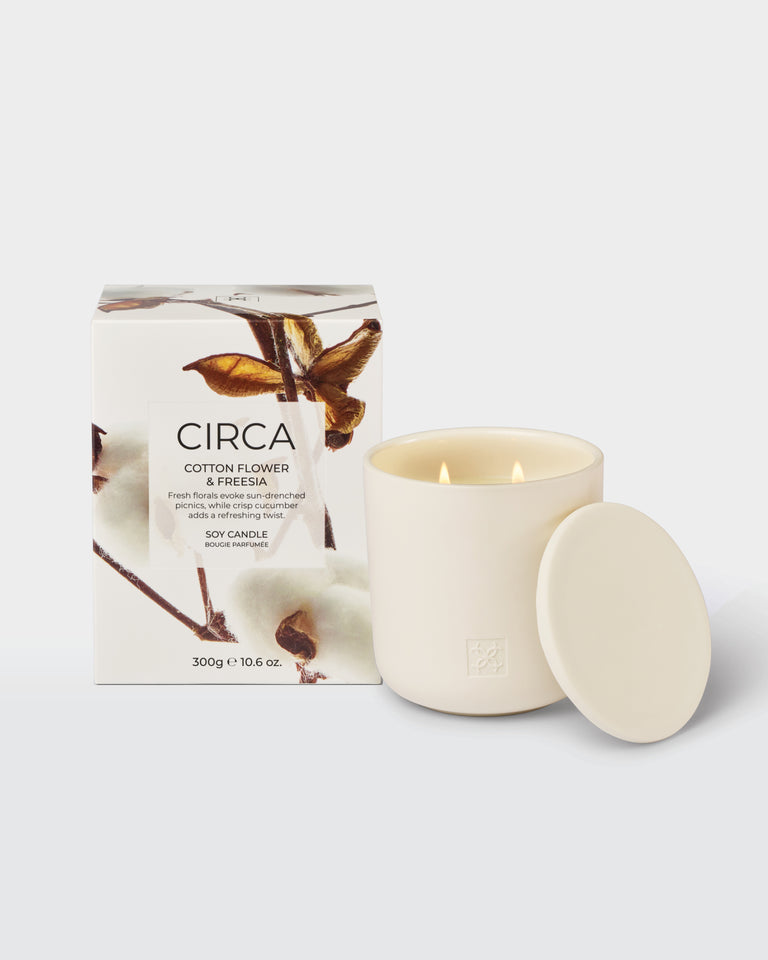 CIRCA Cotton Flower & Freesia Soy Candle - 300g