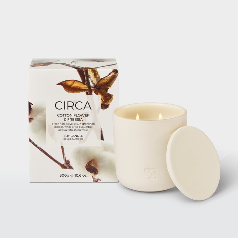 CIRCA Cotton Flower & Freesia Soy Candle - 300g
