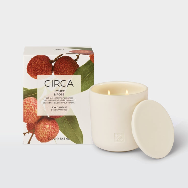 CIRCA Lychee & Rose Soy Candle - 300g