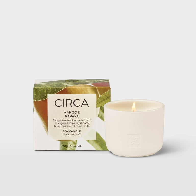 CIRCA Mango & Papaya Soy Candle - 70g