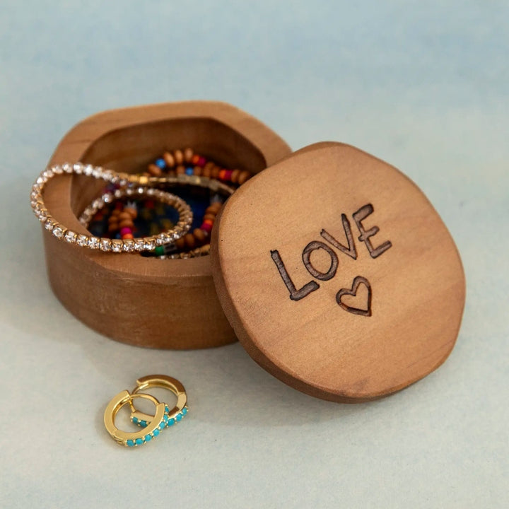 Sentiment Wooden Keepsake Box - Love Heart