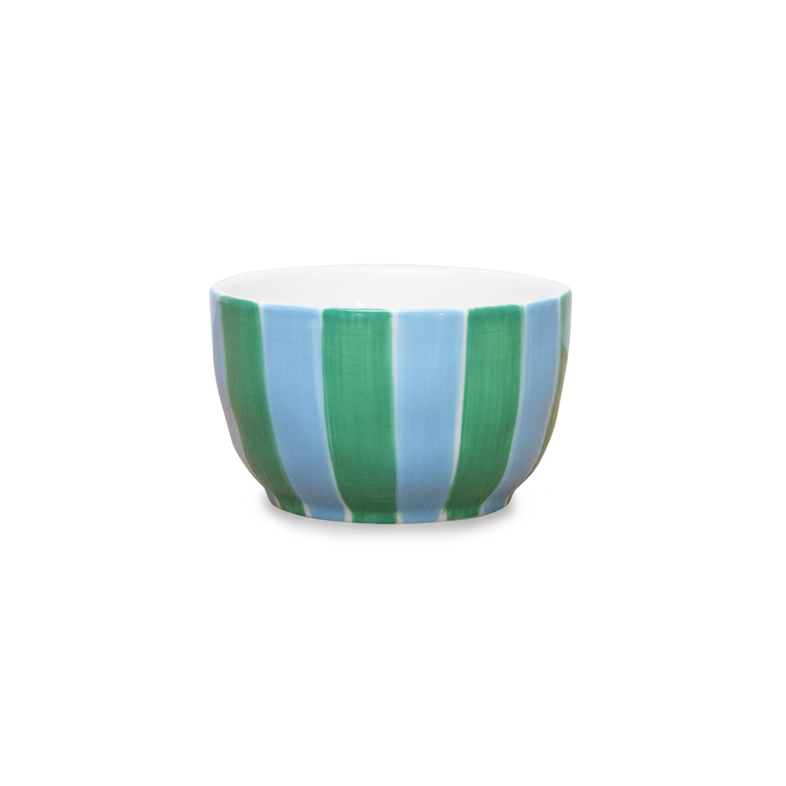 Noss & Co Small Bowl - Cornflower Blue & Green Stripe
