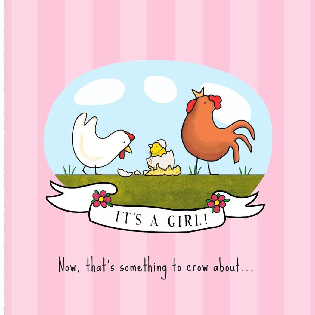 RTD Greeting Card - Something To Crow About (Pink)