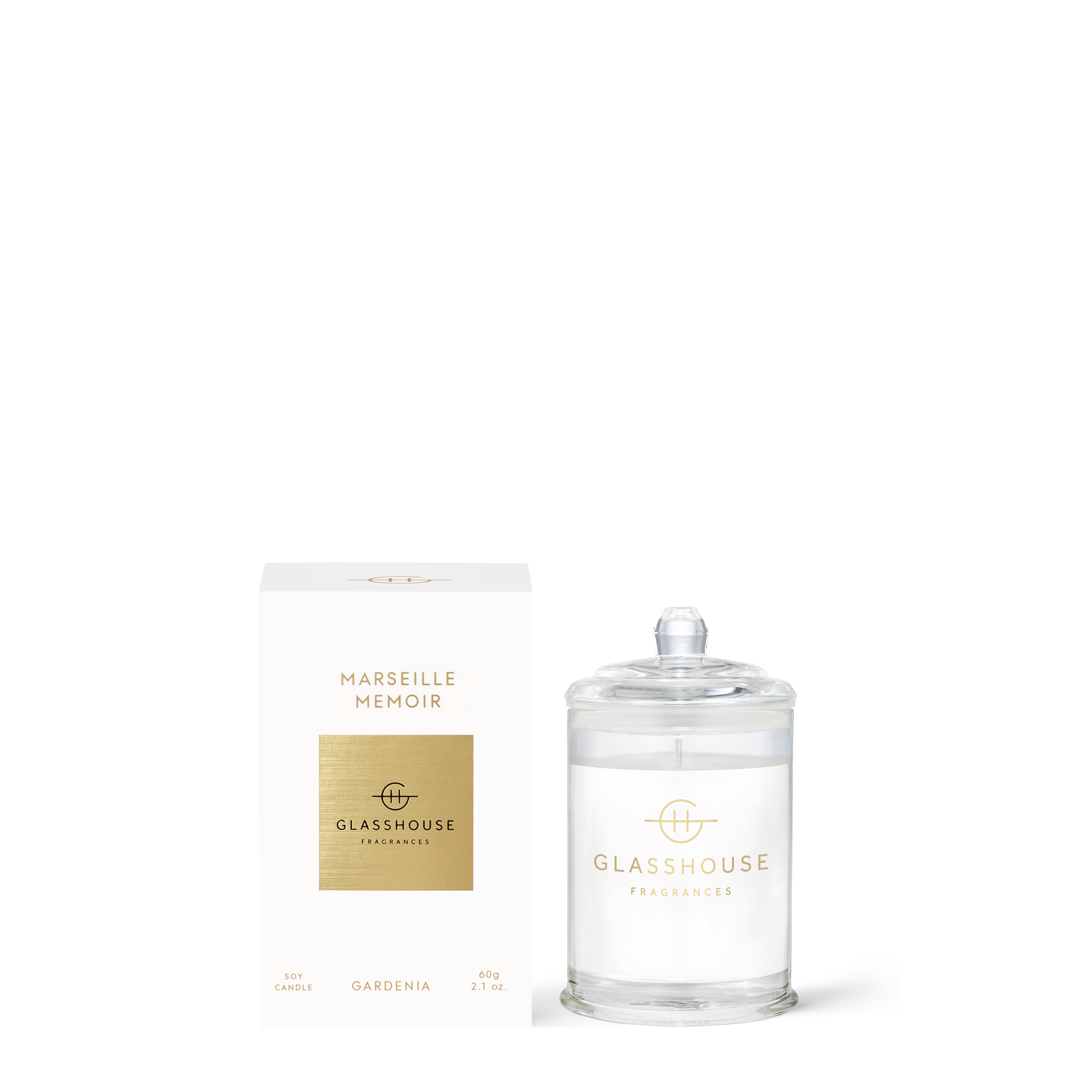 MARSEILLE MEMOIR - GARDENIA - 60g Candle - Glasshouse