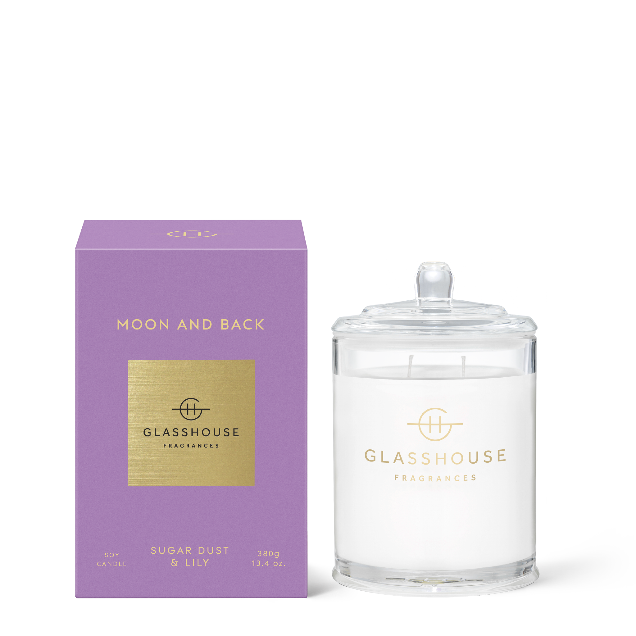 MOON AND BACK - 380g Candle - Glasshouse