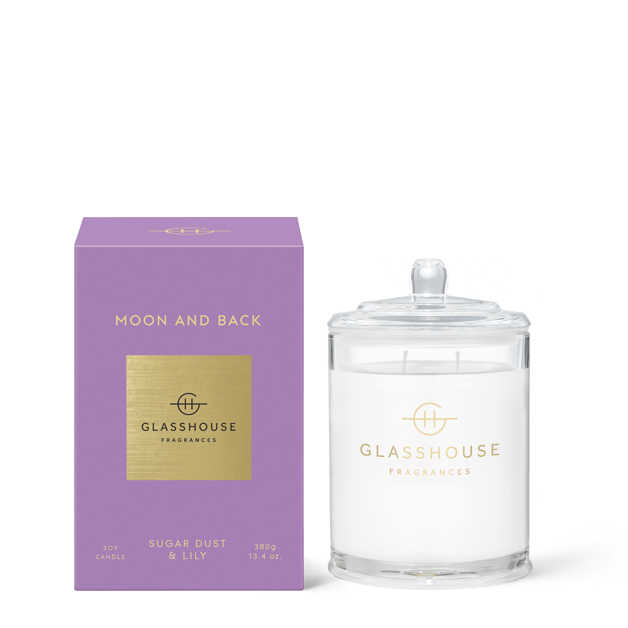 MOON AND BACK - 380g Candle - Glasshouse