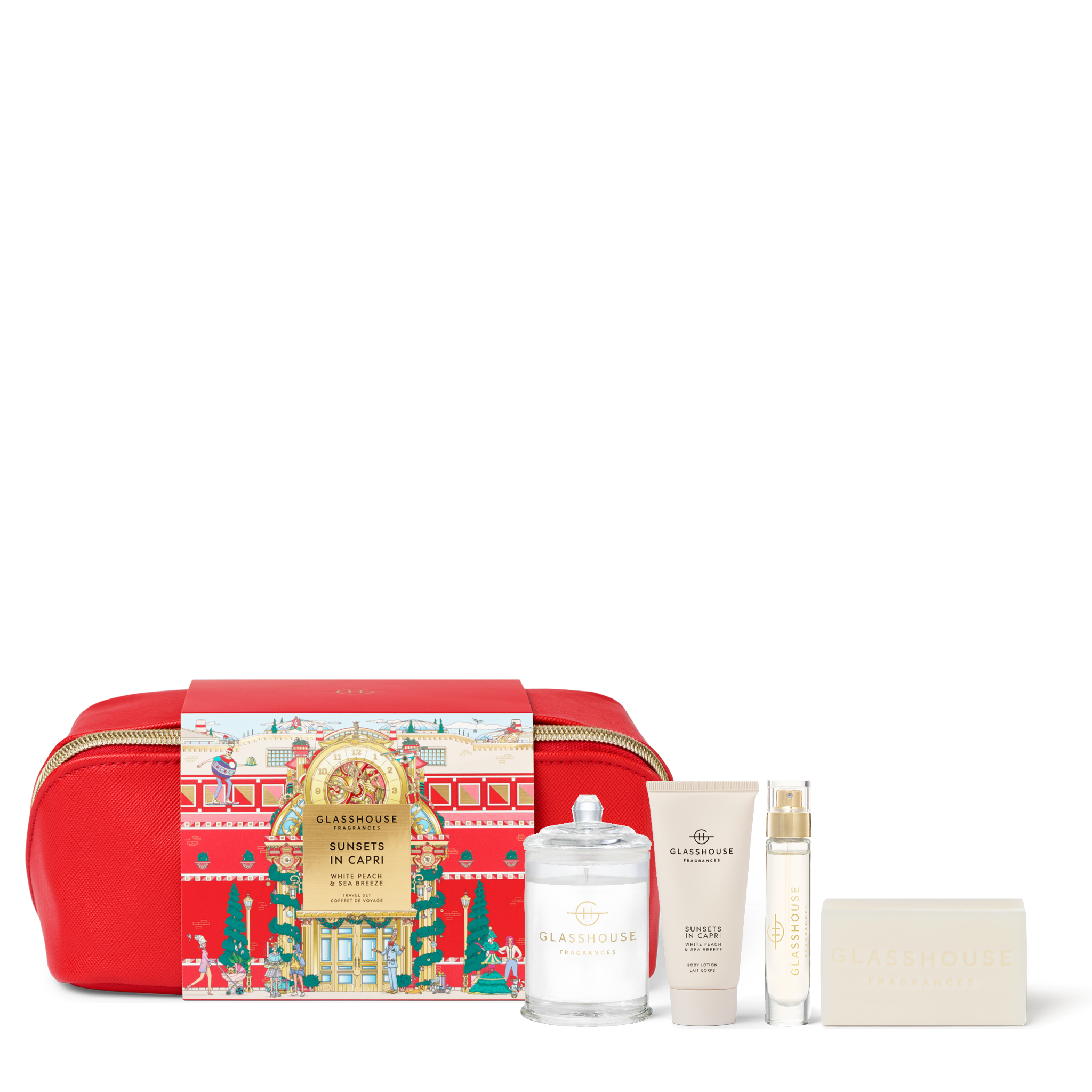 Christmas Sunsets In Capri- Gift Set White Peach & Sea Breeze