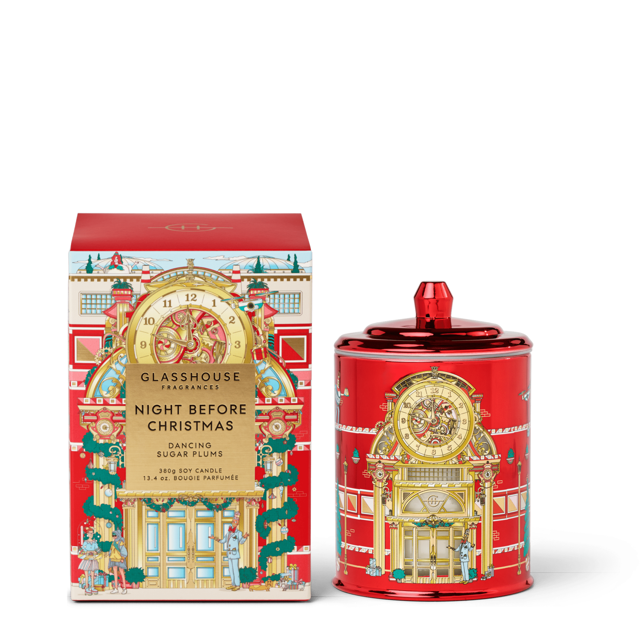 Night Before Christmas Dancing Sugar Plums - 380g Triple Scented Soy Candle - Glasshouse