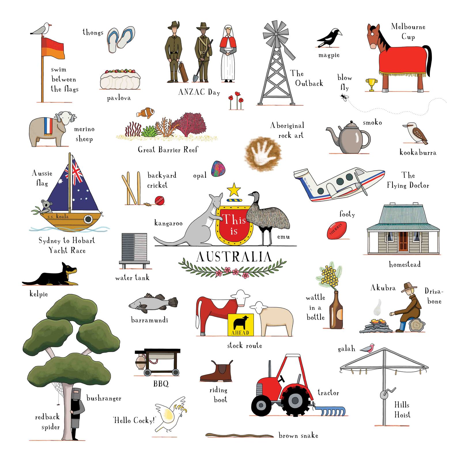 Red Tractor Hankies - Australia