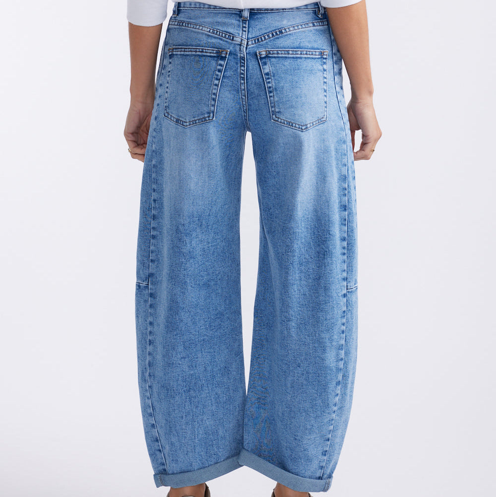 Idaho Barrel Jean - Mid Denim