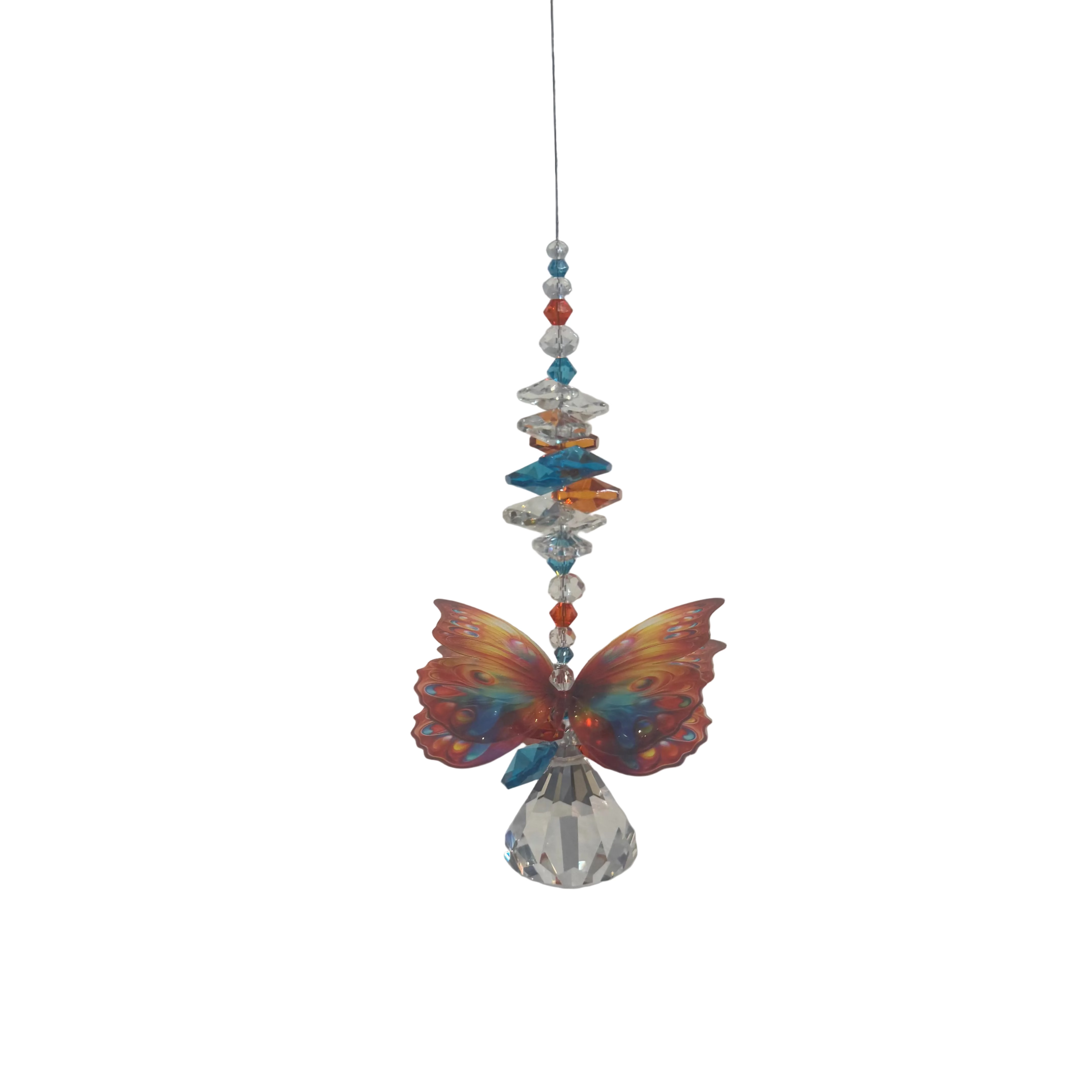 Crystal Sun Catchers Single Butterfly Orange & Blue butterfly