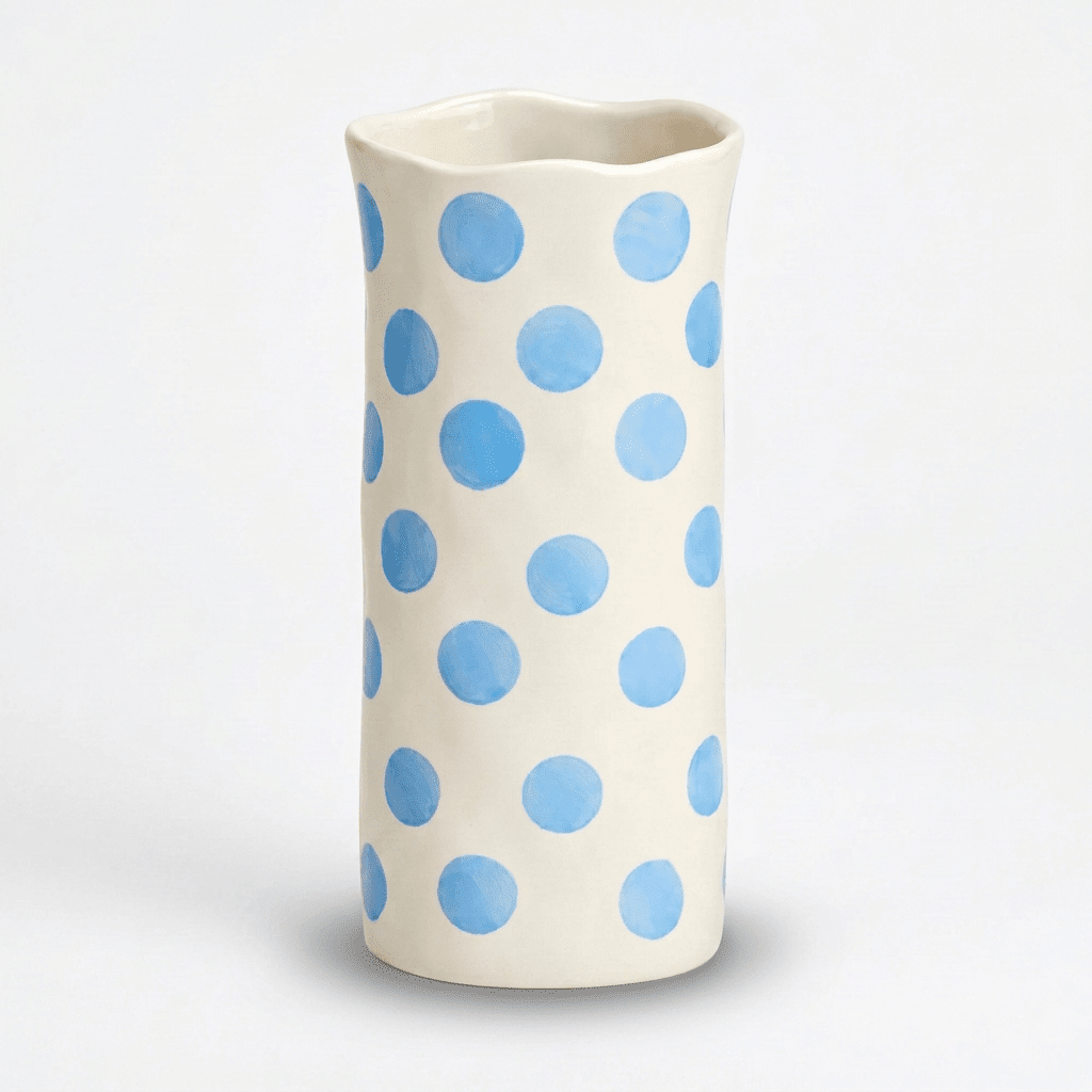 Large Vase - Cornflower Blue Spot