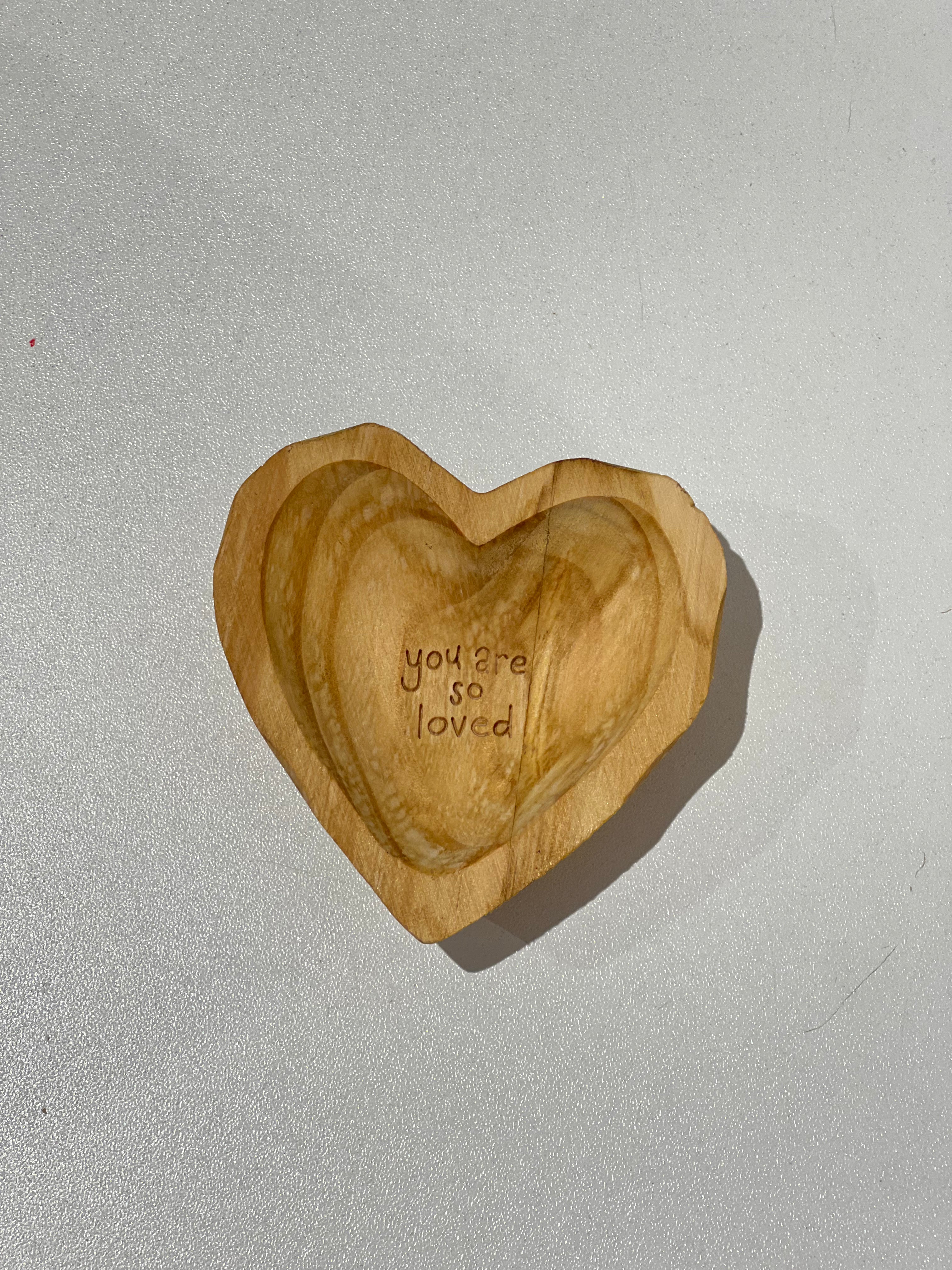 Giving trinket heart bowl - you are so loved - Natural Life