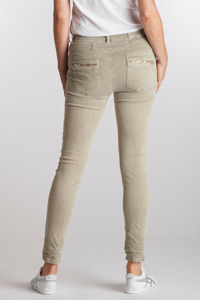 Italian Star Button Jean Beige