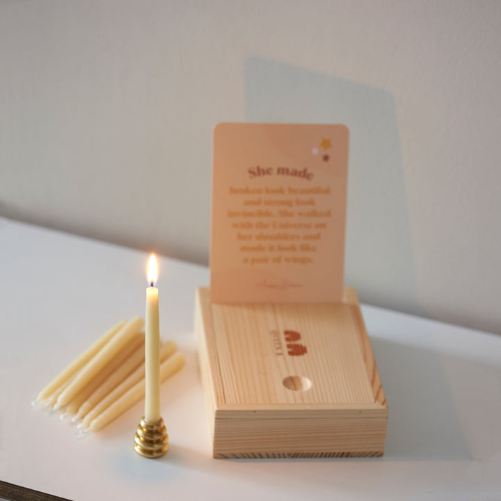 QUEEN B- Mindfulness Kit (incl. brass holder)| > 1 hour Burn Time
